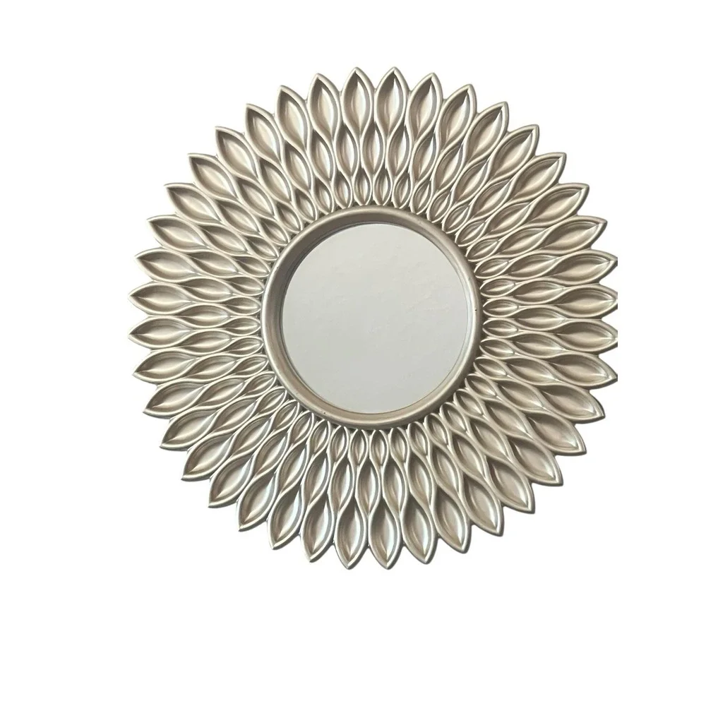 Starburst Sunflower Mirrors Wall Art Decor Set Plastic Gold 10